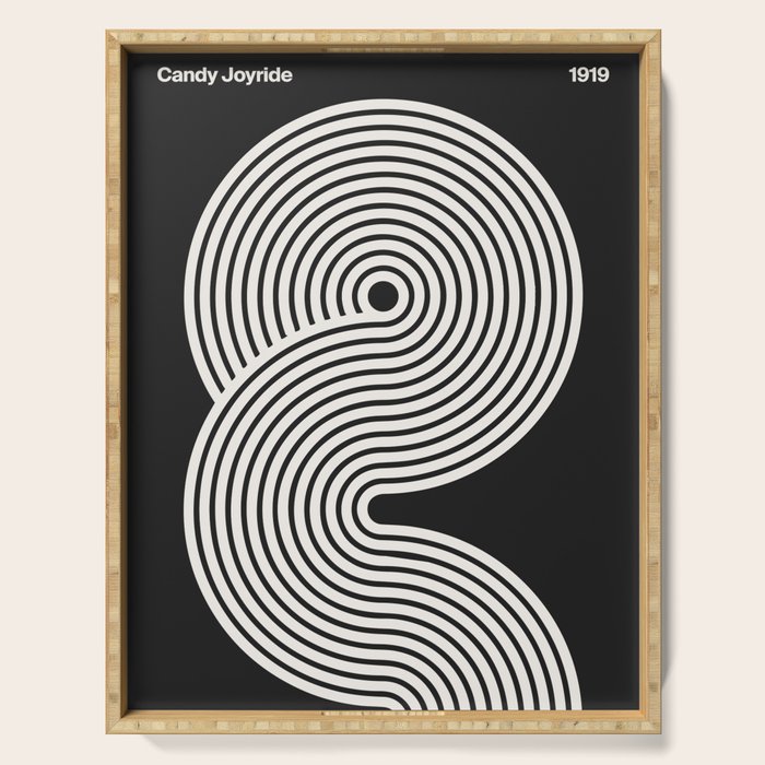Candy Joyride: Black & White Edition Serving Tray Gallery Image 1