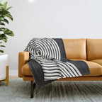 Candy Joyride: Black & White Edition Throw Blanket Gallery Image 1