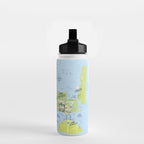 Map of Northern Michigan - Pasty Tour in Blue Water Bottle Gallery Image 2