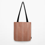 boho vertical stitch - terracotta Tote Bag Gallery Image 2