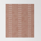 boho vertical stitch - terracotta Throw Blanket Gallery Image 2