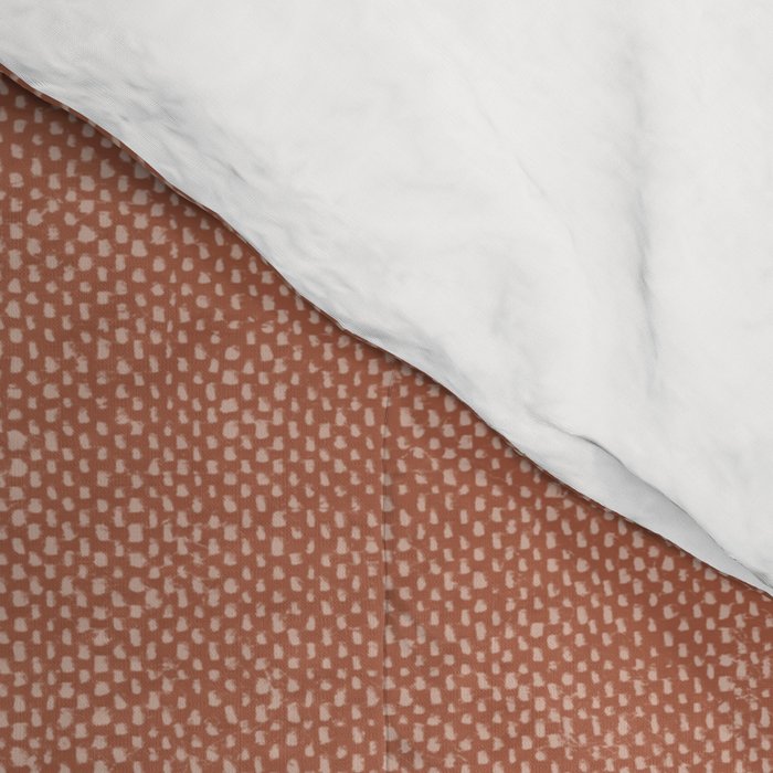 boho vertical stitch - terracotta Comforter Gallery Image 4