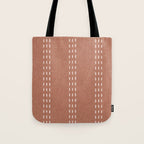 boho vertical stitch - terracotta Tote Bag Gallery Image 1