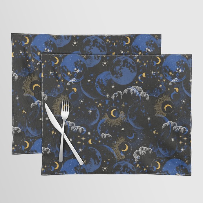 Night sky of stars abstract D Placemat Gallery Image 1