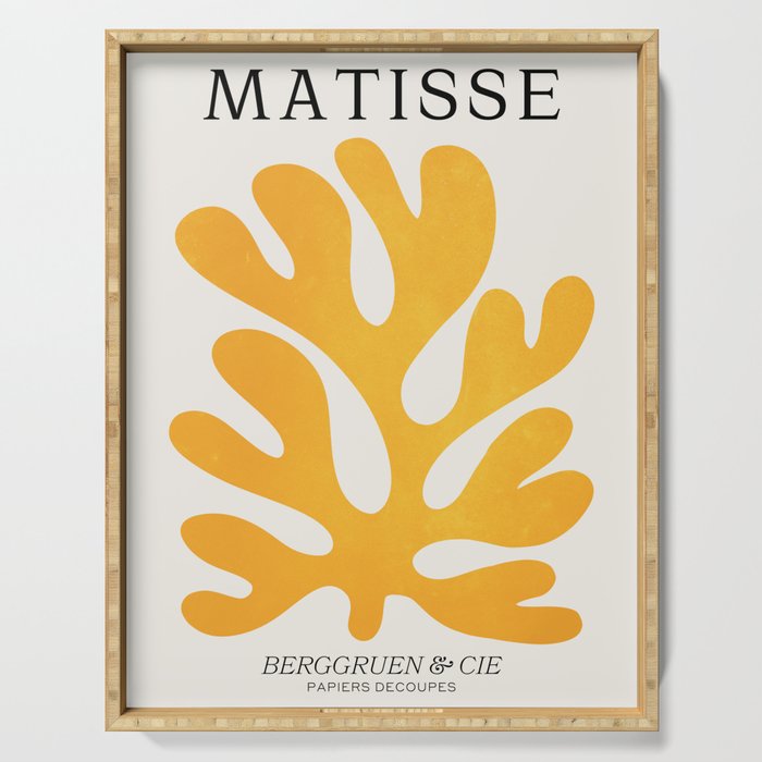 Canary Leaf: Matisse Color Paper Cutouts 04 Serving Tray Gallery Image 1