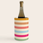 Retro French Rainbow Stripes Wine Chiller Gallery Image 1