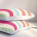 Retro French Rainbow Stripes Pillow Sham Gallery Image 3