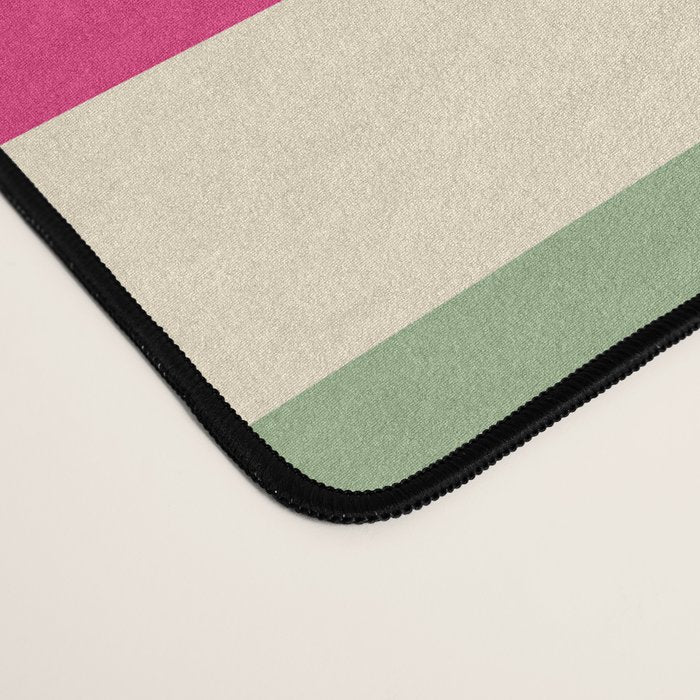 Retro French Rainbow Stripes Desk Mat Gallery Image 4