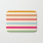 Retro French Rainbow Stripes Bath Mat Gallery Image 1