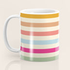 Retro French Rainbow Stripes Coffee Mug Gallery Image 3