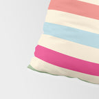 Retro French Rainbow Stripes Pillow Sham Gallery Image 4