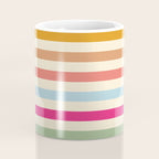 Retro French Rainbow Stripes Coffee Mug Gallery Image 4