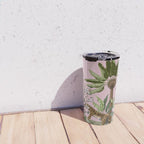 Chinoiserie Exotic Jungle Tiger Zebra Palms Pink Fresco Art Travel Mug Gallery Image 4