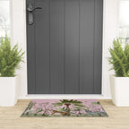 Chinoiserie Exotic Jungle Tiger Zebra Palms Pink Fresco Art Welcome Mat Gallery Image 3