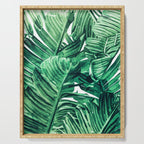 Tropical State of Mind | Watercolor Palm Banana Leaves Painting | Botanical Jungle Bohemian Plants Serving Tray Gallery Image 1