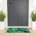 Tropical State of Mind | Watercolor Palm Banana Leaves Painting | Botanical Jungle Bohemian Plants Welcome Mat Gallery Image 3