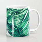 Tropical State of Mind | Watercolor Palm Banana Leaves Painting | Botanical Jungle Bohemian Plants Coffee Mug Gallery Image 1