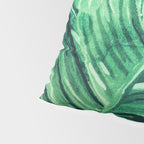 Tropical State of Mind | Watercolor Palm Banana Leaves Painting | Botanical Jungle Bohemian Plants Pillow Sham Gallery Image 4