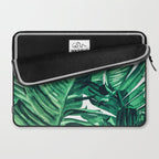 Tropical State of Mind | Watercolor Palm Banana Leaves Painting | Botanical Jungle Bohemian Plants Laptop Sleeve Gallery Image 2