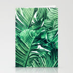 Tropical State of Mind | Watercolor Palm Banana Leaves Painting | Botanical Jungle Bohemian Plants Stationery Card Gallery Image 2