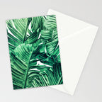 Tropical State of Mind | Watercolor Palm Banana Leaves Painting | Botanical Jungle Bohemian Plants Stationery Card Gallery Image 2
