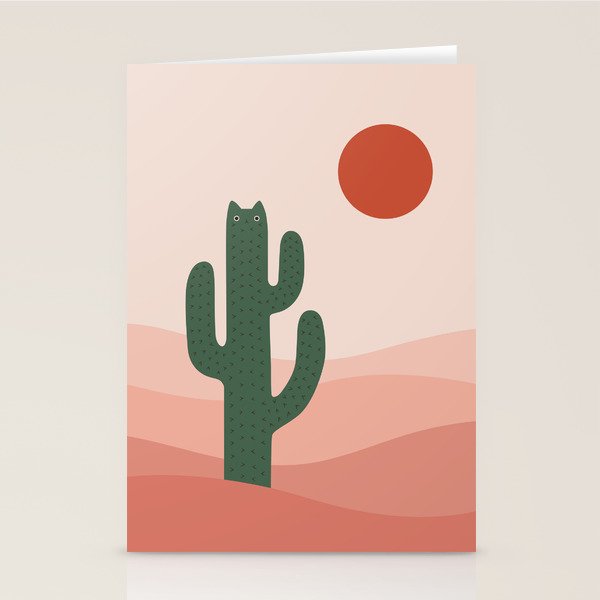 Cat Landscape 84: Cat-tus Stationery Card Gallery Image 2