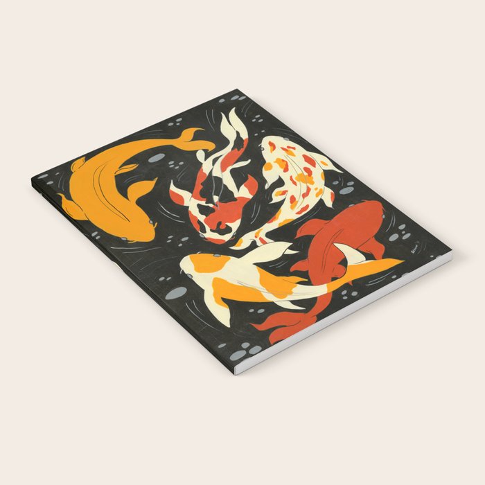 Koi in Black Water Notebook Gallery Image 2
