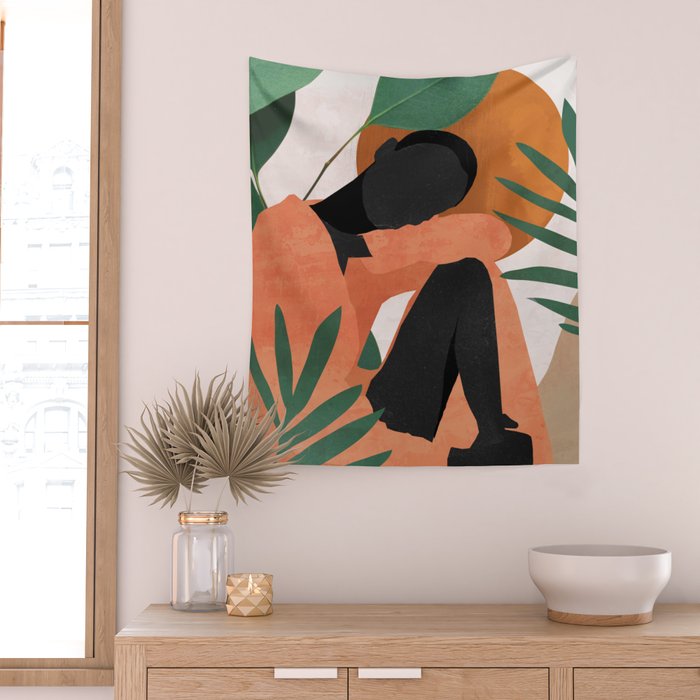Tropical Girl 10 Wall Tapestry Gallery Image 2
