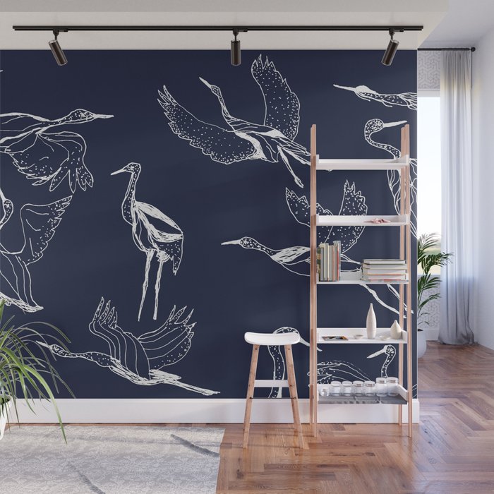 Cranes Wall Mural Gallery Image 1
