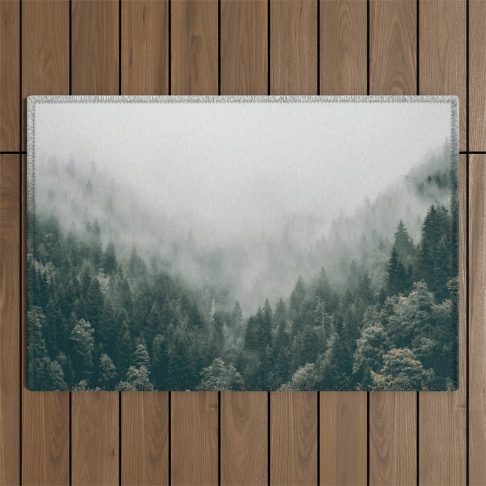 Foggy Forest 3 Outdoor Rug Gallery Image 1