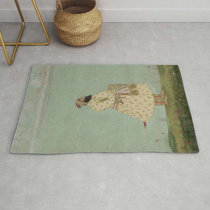 Mughal Indian Painting Illustration Rug Gallery Image 1
