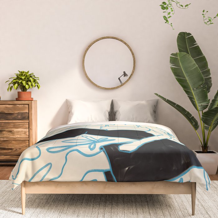 WOMAN IN A FIELD OF FLOWERS Comforter Gallery Image 3