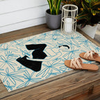 WOMAN IN A FIELD OF FLOWERS Outdoor Rug Gallery Image 2
