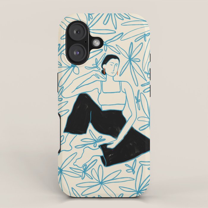 WOMAN IN A FIELD OF FLOWERS iPhone Case Gallery Image 1