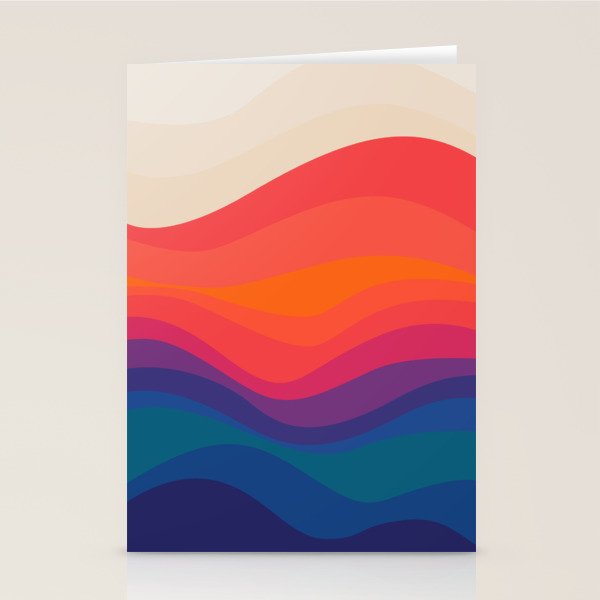 Sacred Geometric Waves: Retro 80s Edition Stationery Card Gallery Image 2