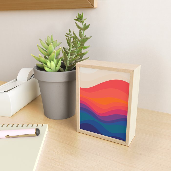Sacred Geometric Waves: Retro 80s Edition Mini Art Print Gallery Image 2