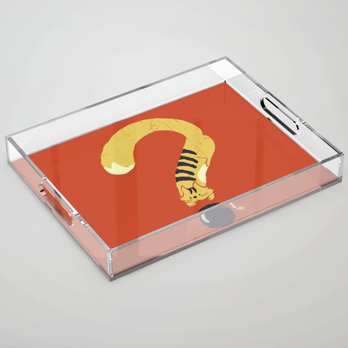 Question Mark (Curiosity Kills The Cat) Acrylic Tray Gallery Image 1