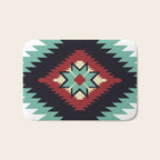Southwest Santa Fe Geometric Tribal Indian Pattern Bath Mat Gallery Image 1