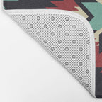 Southwest Santa Fe Geometric Tribal Indian Pattern Bath Mat Gallery Image 2