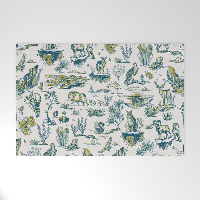 Grand Canyon National Park Wildlife Pattern Welcome Mat Gallery Image 1