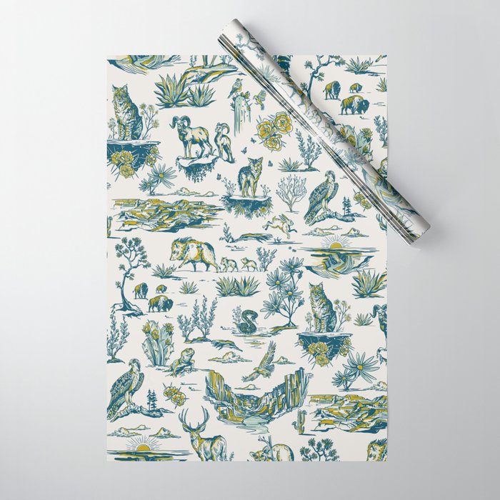 Grand Canyon National Park Wildlife Pattern Wrapping Paper Gallery Image 1