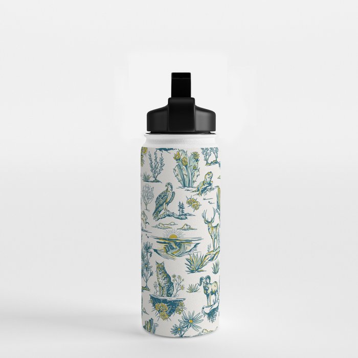 Grand Canyon National Park Wildlife Pattern Water Bottle Gallery Image 2
