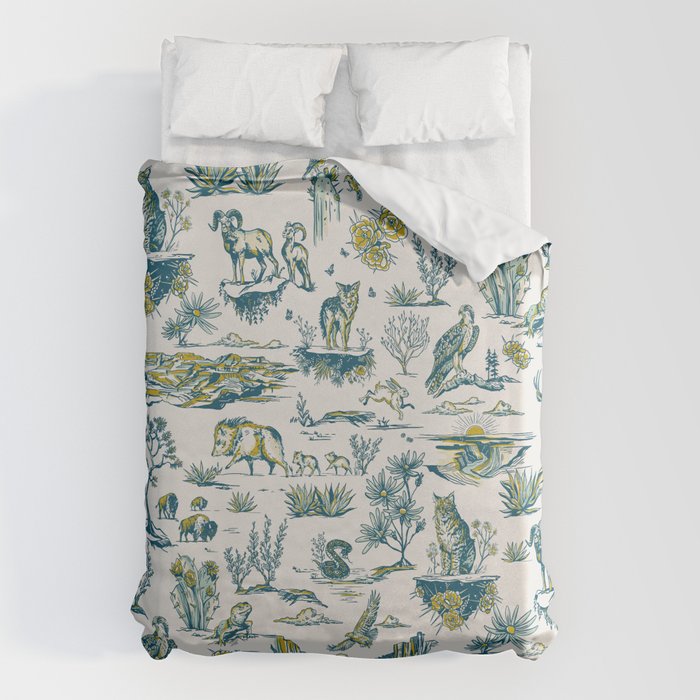 Grand Canyon National Park Wildlife Pattern Duvet Cover Gallery Image 1