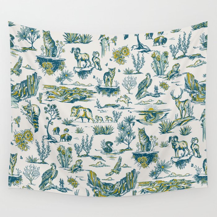 Grand Canyon National Park Wildlife Pattern Wall Tapestry Gallery Image 4
