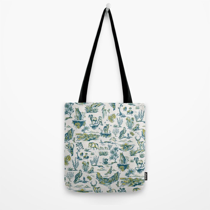 Grand Canyon National Park Wildlife Pattern Tote Bag Gallery Image 2