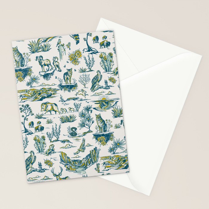 Grand Canyon National Park Wildlife Pattern Stationery Card Gallery Image 2