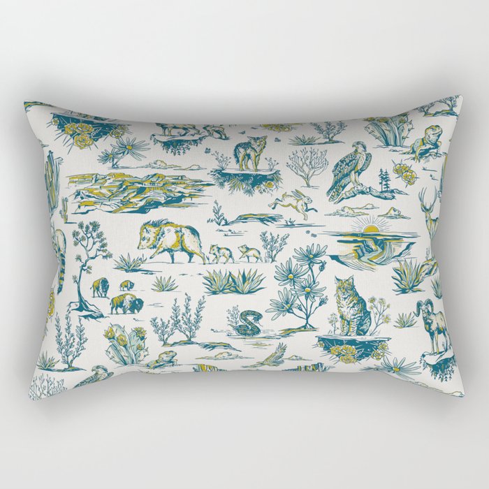 Grand Canyon National Park Wildlife Pattern Rectangular Pillow Gallery Image 2