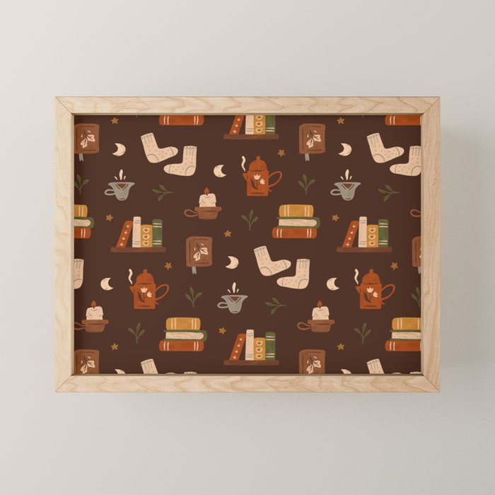 Cozy Night Reading Mini Art Print Gallery Image 1