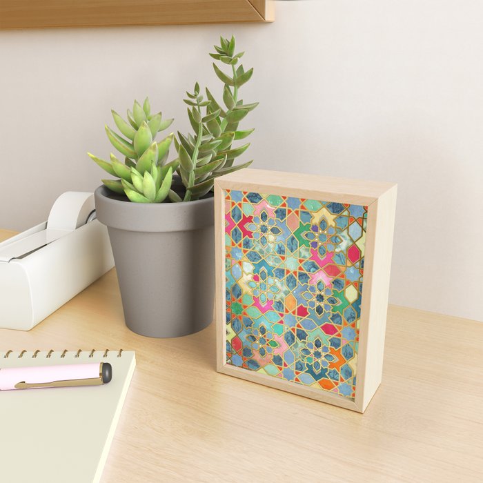 Gilt & Glory - Colorful Moroccan Mosaic Mini Art Print Gallery Image 2