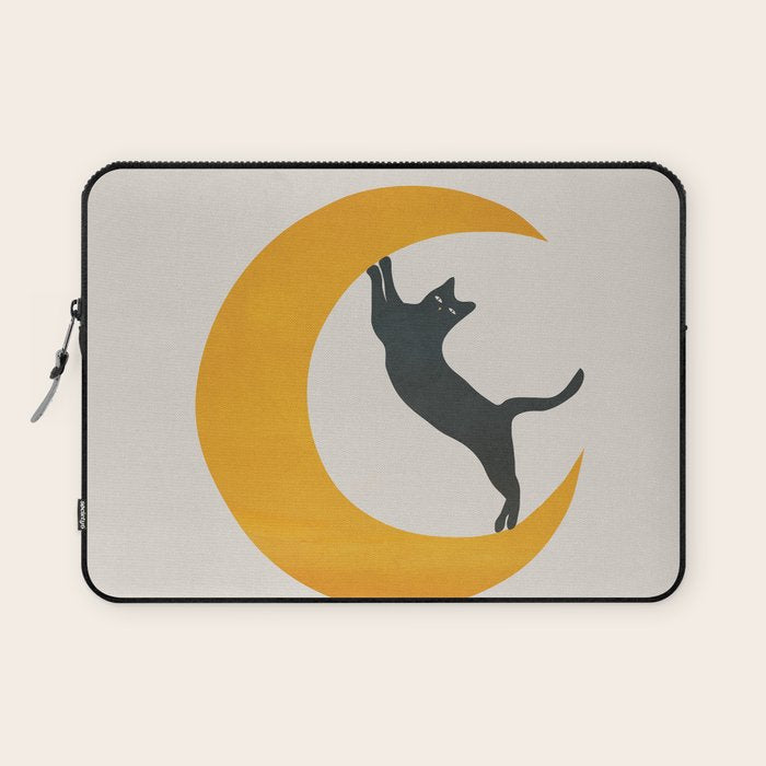Moon and Cat Laptop Sleeve Gallery Image 1